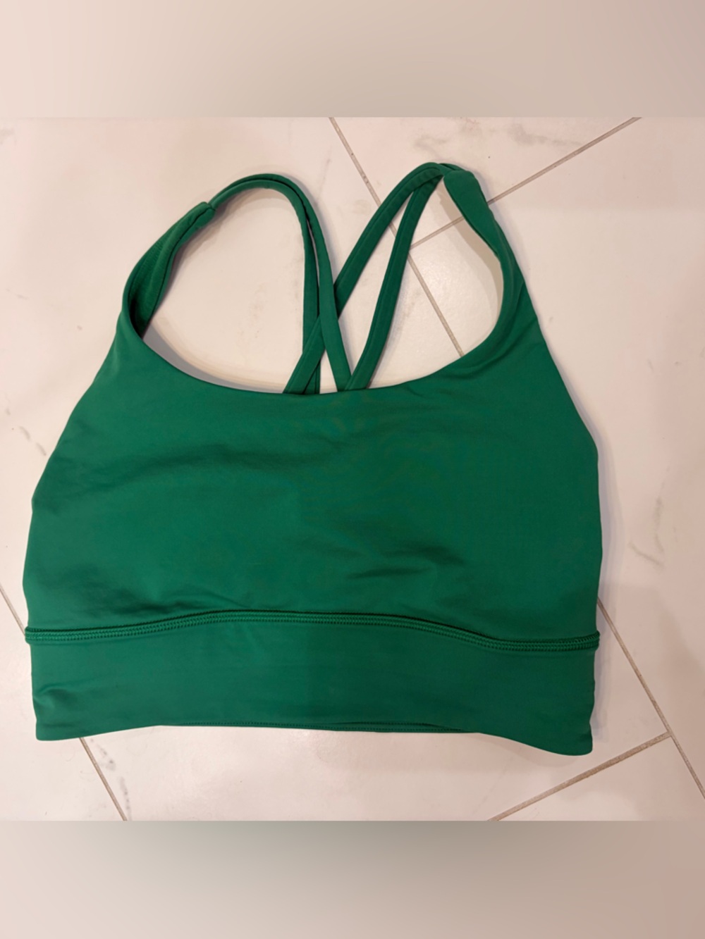 Lululemon athletica Green - Size 6. Strappy Sports Bra. Like new.